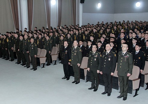 Hərbi institutun yaranmasının ildönümünə həsr olunan tədbir keçirilib