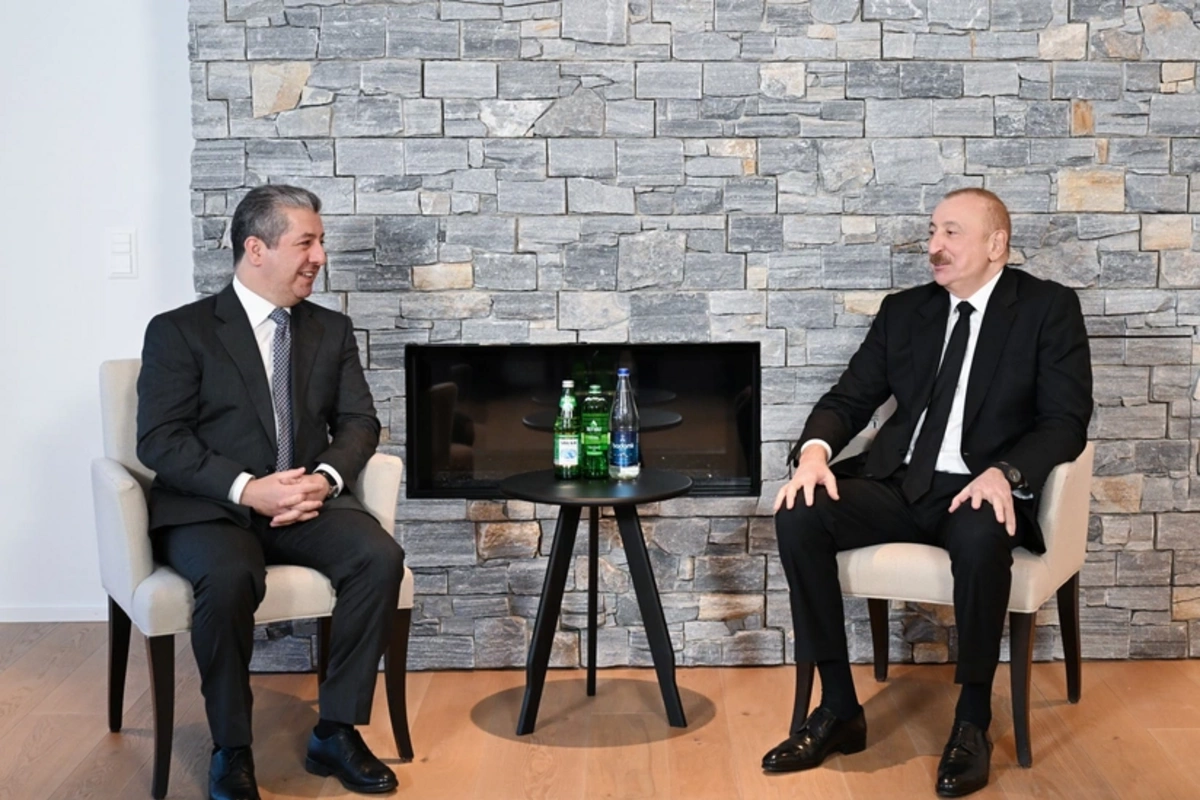 İlham Əliyev Davosda İraq Kürdüstan Regionunun Baş naziri ilə görüşüb