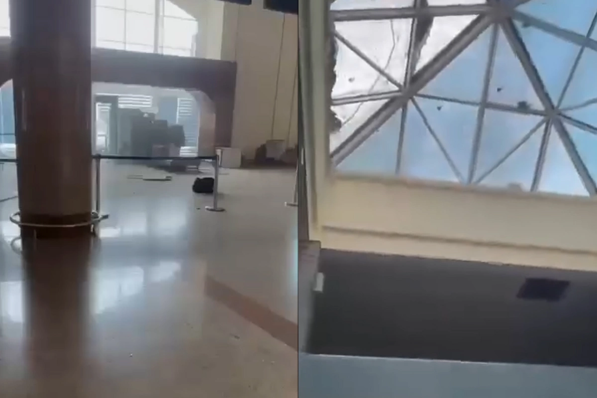 İranın dronla vurduğu Naxçıvan aeroportunun içindən GÖRÜNTÜLƏR İranın dronla vurduğu Naxçıvan aeroportunun içindən GÖRÜNTÜLƏR