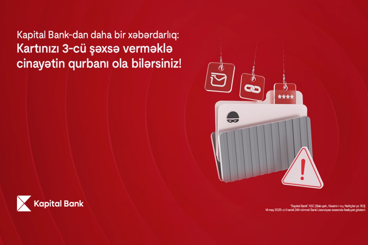 Kartınızı heç kimə verməyin: pulunuzu itirə, cinayətin qurbanı ola bilərsiniz