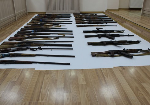 Şəkidə 4-ü avtomat olmaqla 31 odlu silah müəyyən olunaraq götürülüb