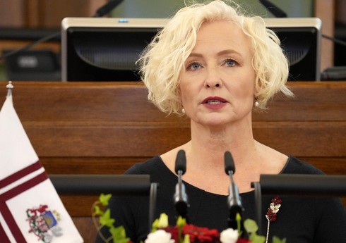 Latviya parlamentinin sədri Ukraynada səfərdədir
