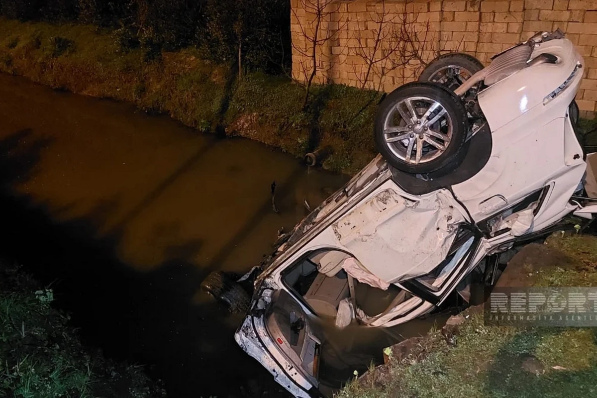 Lənkəranda avtomobil kanala aşıb, altı nəfər yaralanıb