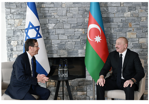 İlham Əliyev Davosda İsrail Prezidenti ilə görüşüb
