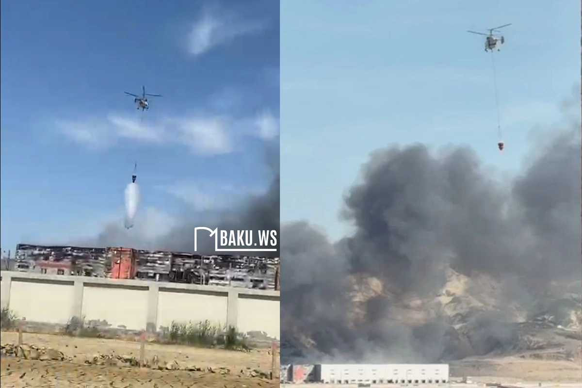 Lökbatandakı yanğına helikopterlər indiyədək 200 ton su töküb  - YENİLƏNİB-4