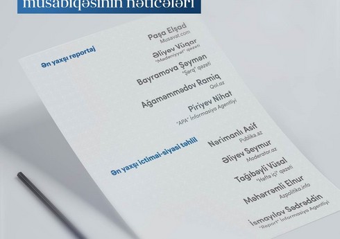 MEDİA fərdi jurnalist müsabiqəsinin nəticələrini açıqlayıb
