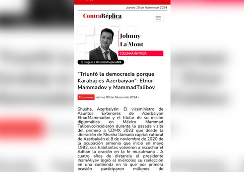 Meksika KİV-i: Budəfəki prezident seçkiləri Azərbaycanın bütün ərazisini əhatə edib