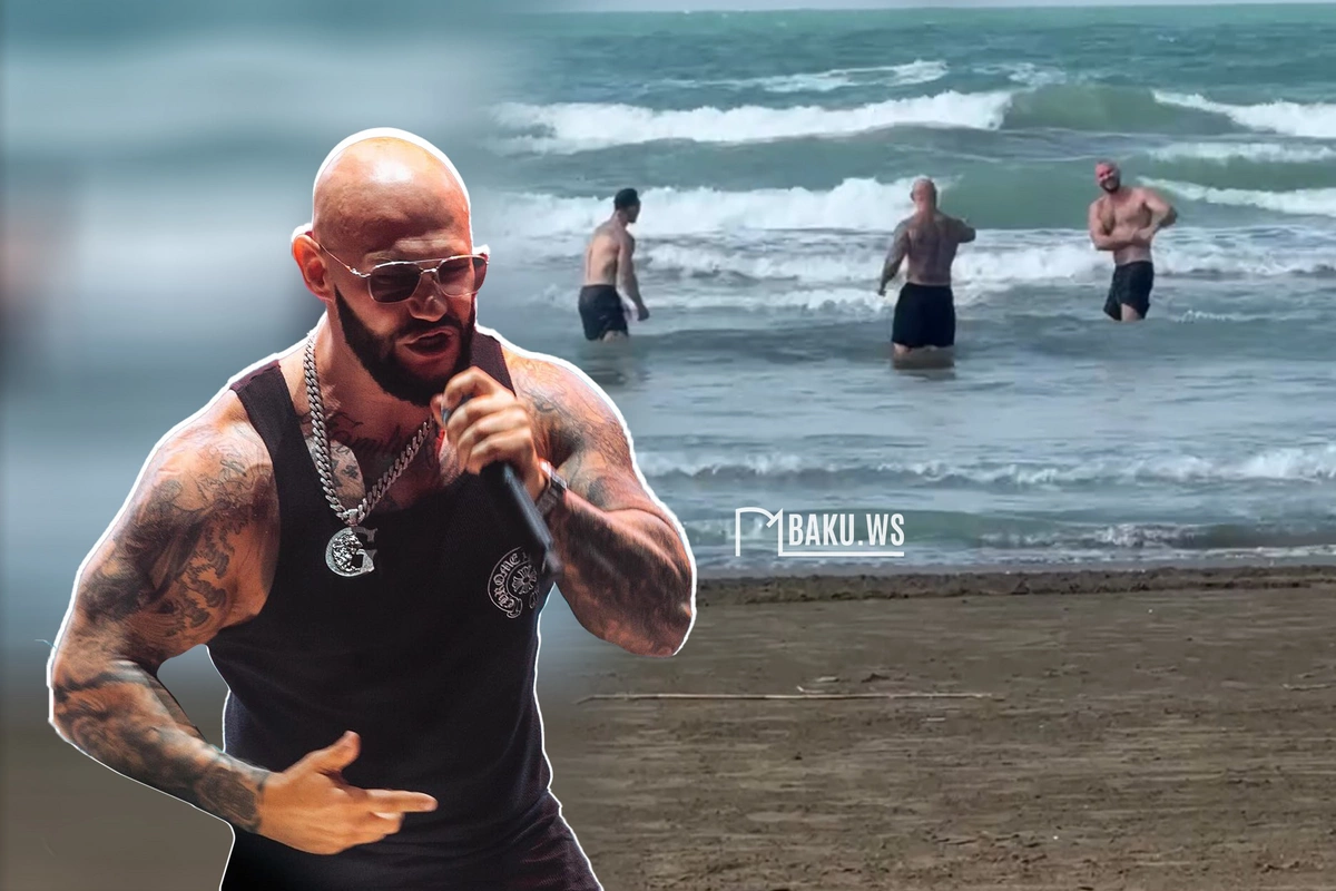 Məşhur reper Xəzər dənizində belə görüntüləndi