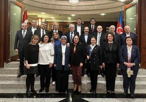Milli Məclis üzvləri Türkiyə səfirliyində TBMM-in deputatları ilə görüşüblər