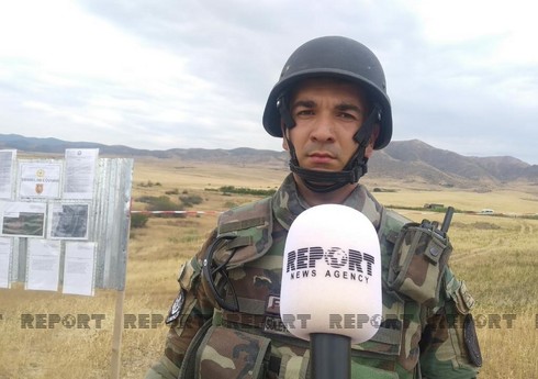 Mina partlaması nəticəsində yaralanan hərbçiyə mayor rütbəsi verilib