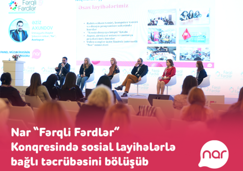 “Nar” “Fərqli Fərdlər” Konqresində sosial layihələrə dair təcrübəsini bölüşüb
