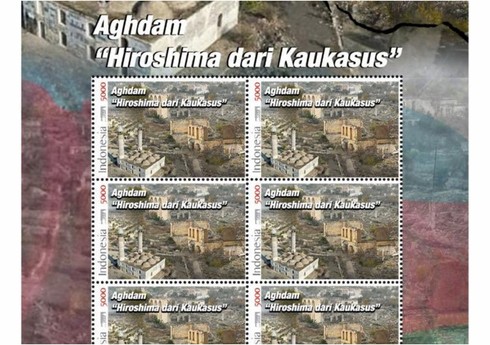 İndoneziyada Ağdamla bağlı poçt markası dövriyyəyə buraxılıb
