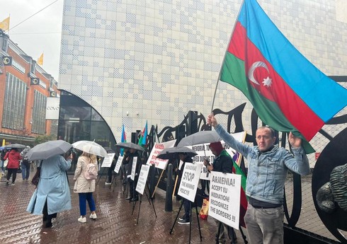 Niderlandda Ermənistanın təxribatlarına etiraz aksiyası keçirilib