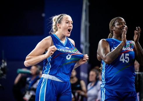 Paris-2024: Azərbaycanın qadınlardan ibarət 3x3 basketbol millisi növbəti görüşünə çıxıb