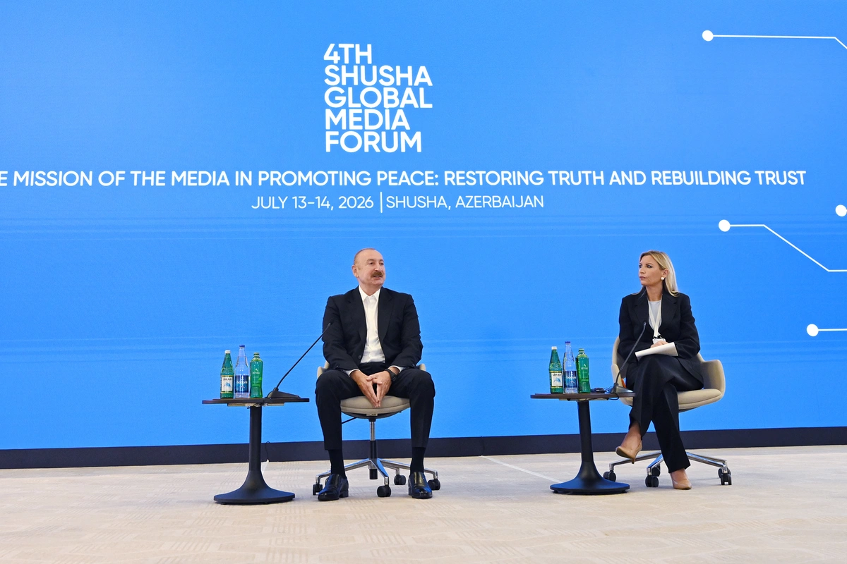 Prezident İlham Əliyev Şuşa Qlobal Media Forumunun keçirilməsinin məqsədindən danışıb Prezident İlham Əliyev Şuşa Qlobal Media Forumunun keçirilməsinin məqsədindən danışıb