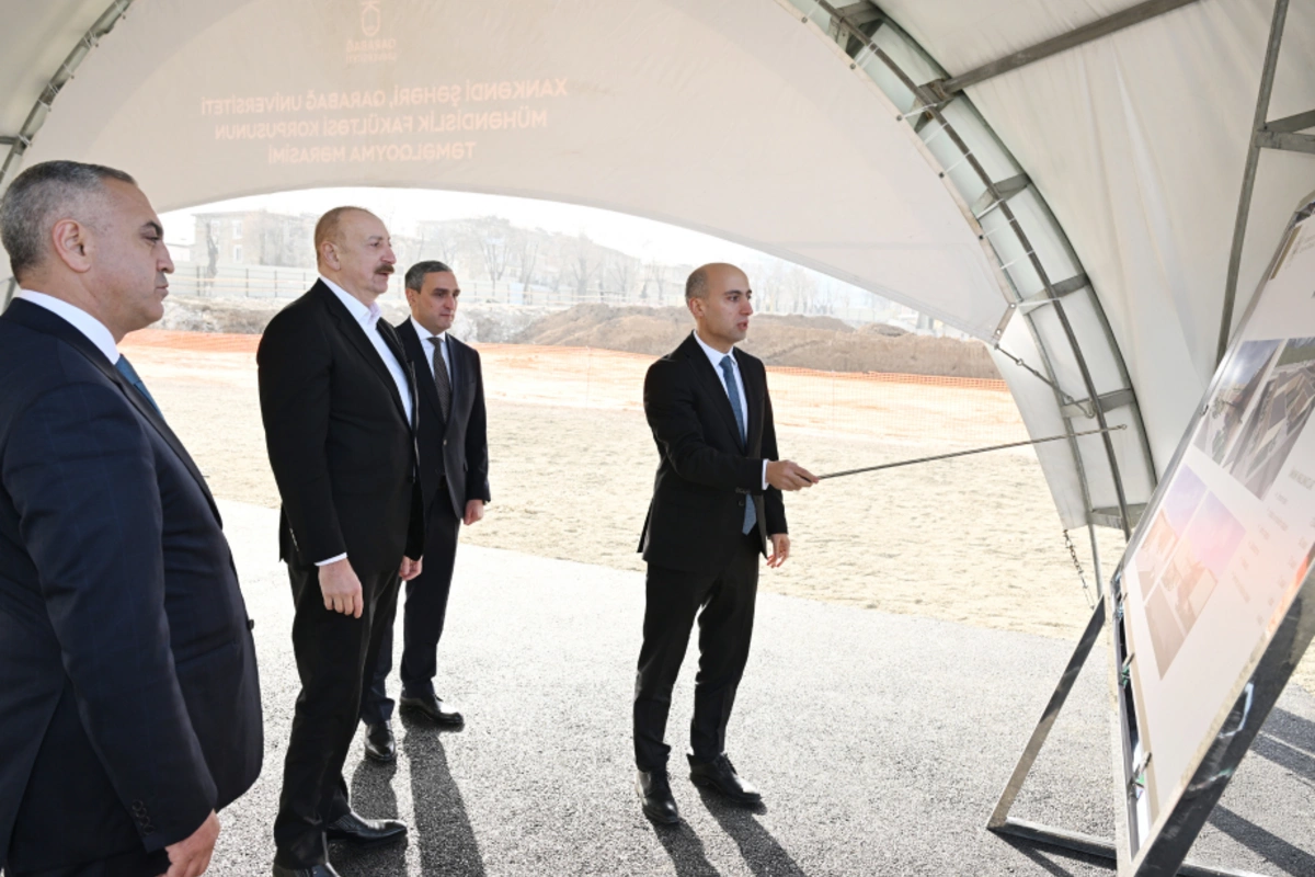 Prezident İlham Əliyev Xankəndidə Qarabağ Universitetinin Mühəndislik fakültəsinin binasının təməlini qoyub Prezident İlham Əliyev Xankəndidə Qarabağ Universitetinin Mühəndislik fakültəsinin binasının təməlini qoyub