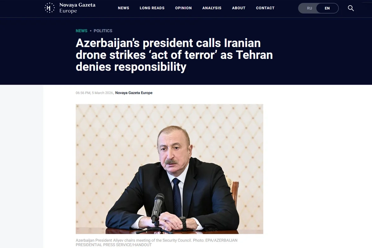 Prezident İlham Əliyevin İranın Azərbaycana hücumu barədə bəyanatları xarici mediada geniş işıqlandırılıb - İCMAL Prezident İlham Əliyevin İranın Azərbaycana hücumu barədə bəyanatları xarici mediada geniş işıqlandırılıb - İCMAL