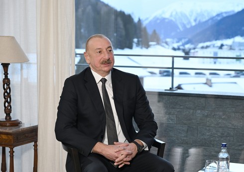 Prezident İlham Əliyev Davos səfəri ilə əlaqədar paylaşım edib