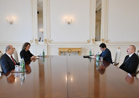 Prezident İlham Əliyev Şimali Kiprin Prezidentini qəbul edib