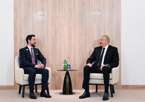 Prezident İlham Əliyev İordaniya Haşimilər Krallığının Vəliəhdi ilə görüşüb - YENİLƏNİB
