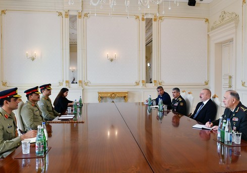 Prezident İlham Əliyev Pakistan Quru Qoşunlarının komandanını qəbul edib - YENİLƏNİB