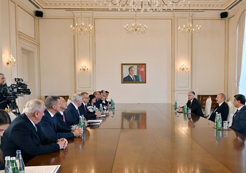 Prezident İlham Əliyev Slovakiya parlamentinin sədrini qəbul edib