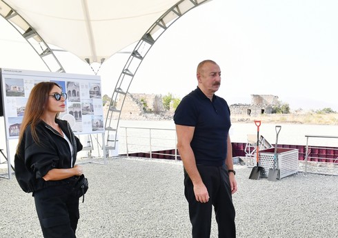 Prezident və birinci xanım Zəngilan Beynəlxalq Hava Limanında yaradılan şəraitlə tanış olub