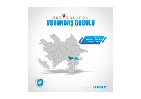 Pərviz Şahbazov Saatlıda vətəndaşları qəbul edəcək