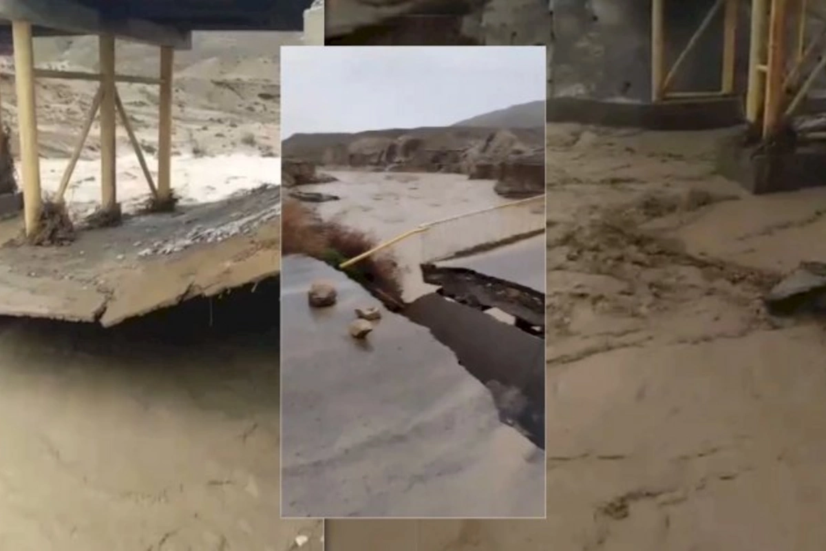 Qaradağda sel aparmış körpünü əvəz edən müvəqqəti yol bərpa olunacaq