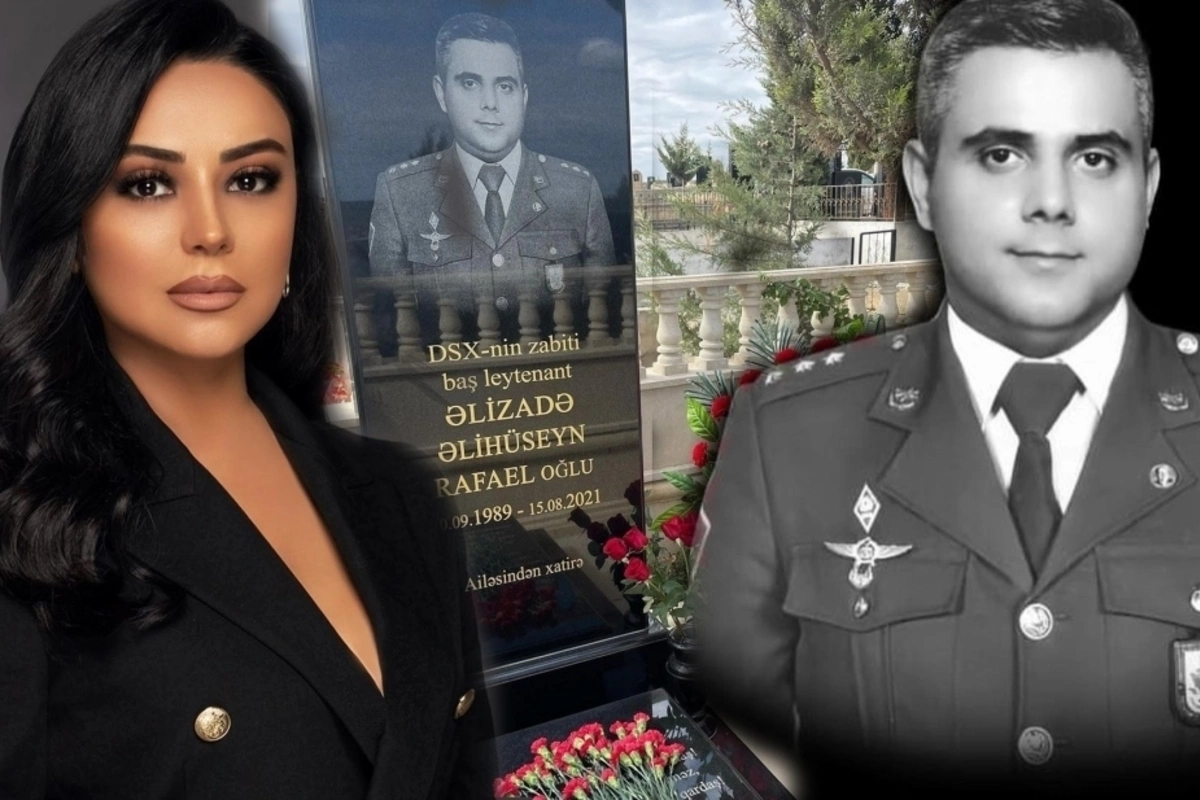 Qardaşının məzarını ziyarət edən Vüsalə: 