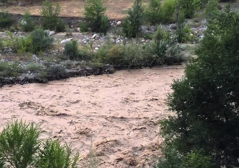 Qazaxda Coğaz çayı daşıb, küçəni sel suları basıb - FAKTİKİ HAVA