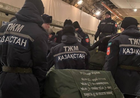 Qazaxıstan Türkiyəyə 55 ton humanitar yardım göndərib