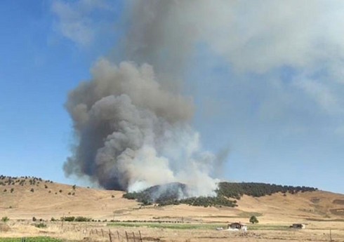 Qaziantepdə meşə yanğını başlayıb, helikopterlər cəlb olunub