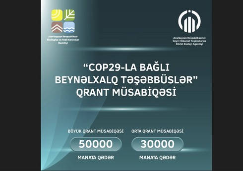 QHT-lər üçün “COP29-la bağlı beynəlxalq təşəbbüslər” qrant müsabiqəsi elan olunub