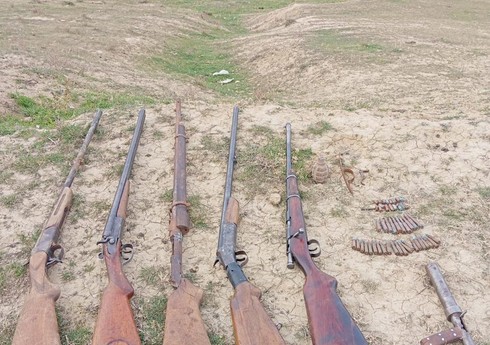 Qobustanda xeyli sayda silah-sursat aşkar edilib