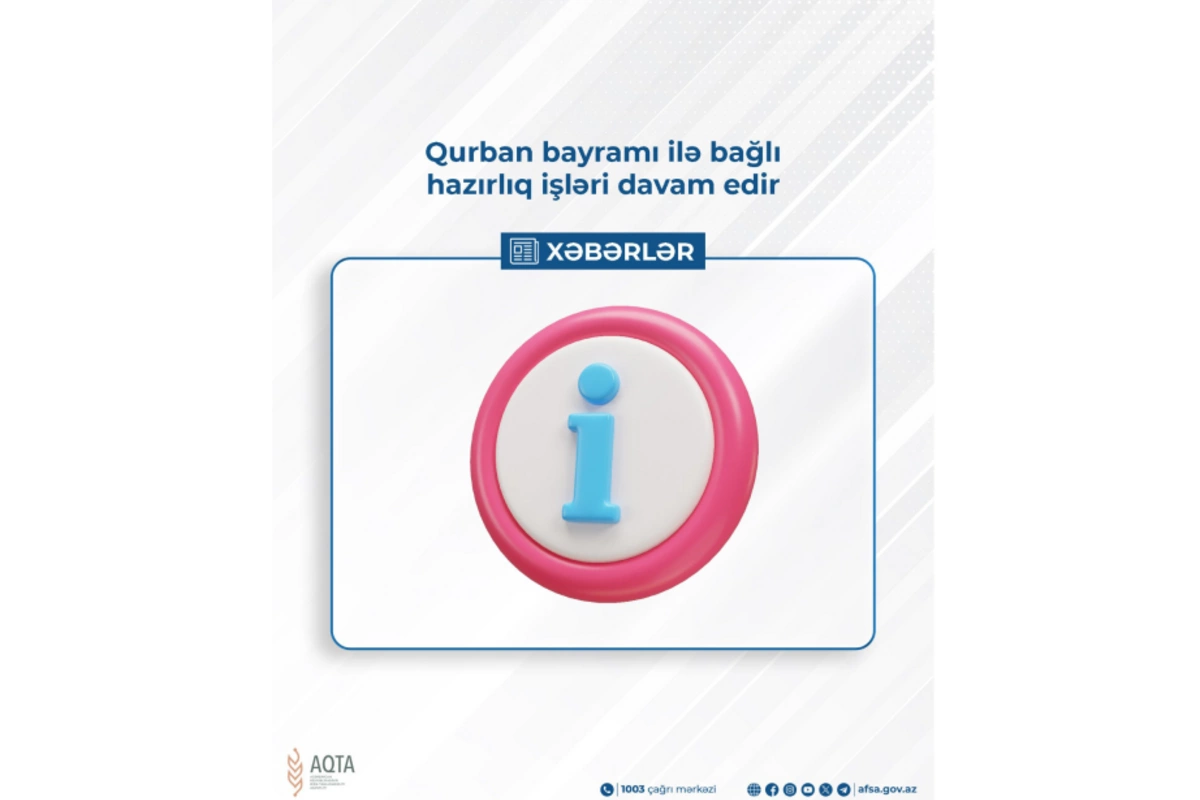 Qurban bayramı ilə bağlı hazırlıq işləri davam edir Qurban bayramı ilə bağlı hazırlıq işləri davam edir