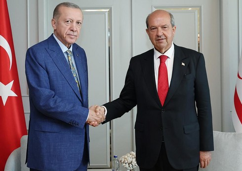 Ərdoğan Şimali Kiprin prezidenti ilə görüşüb