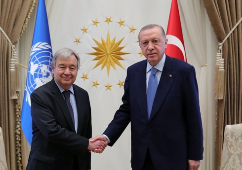 Ərdoğan Quterreşlə İsrail-Fələstin münaqişəsini müzakirə edib