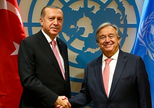 Ərdoğan Quterreşlə Yaxın Şərqdəki durumu müzakirə edib