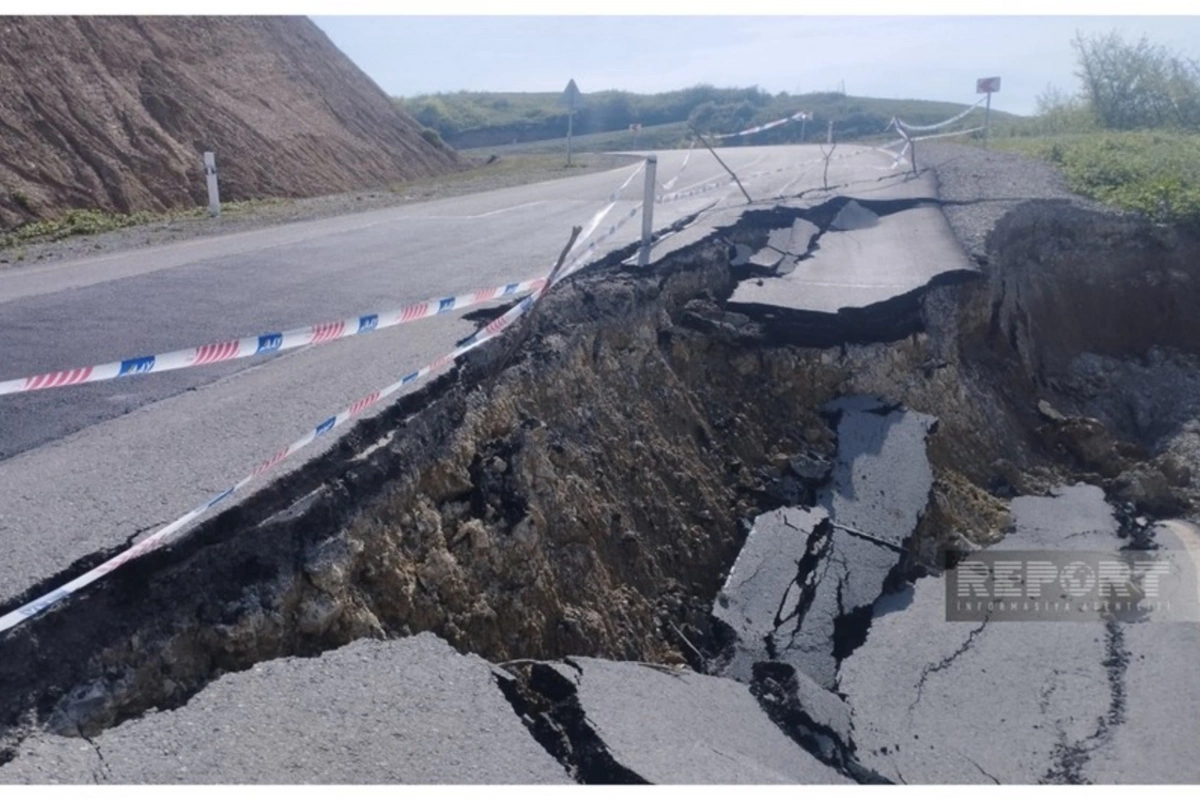 Şamaxıda torpaq sürüşməsi baş verib