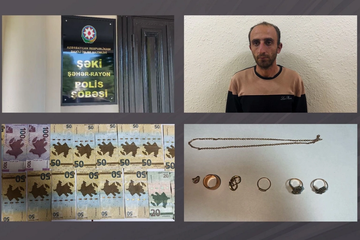 Şəkidə oğurluq etdiyi evi yandıran şəxs tutuldu