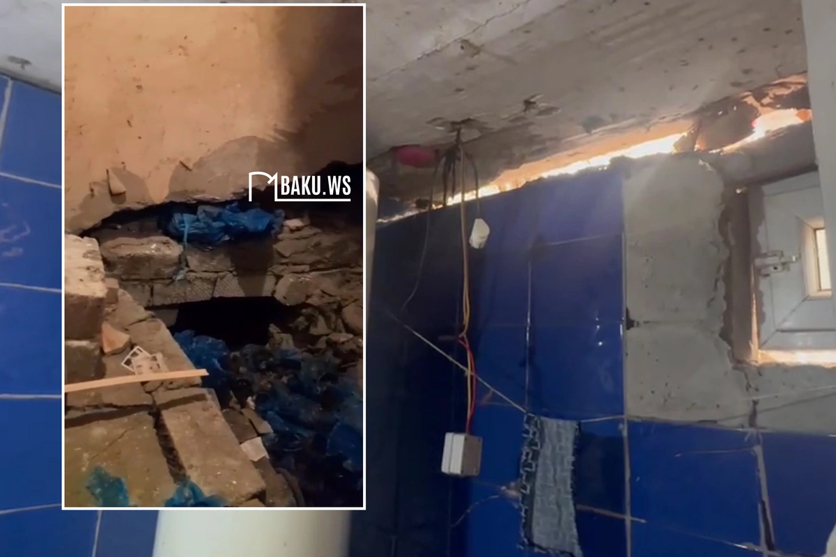 Şikayətçi: Qonşunun qazıntısı və yağış suları evimi bu hala saldı