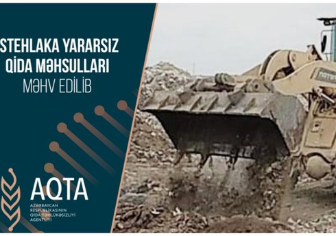 İstehlaka yararsız 66 ton qida məhsulu məhv edilib