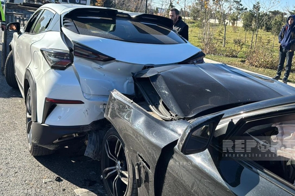 Sumqayıtda altı avtomobilin iştirakı ilə zəncirvari qəza baş verib