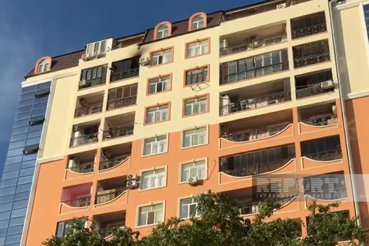 Sumqayıtda çoxmərtəbəli binada yanğın olub, sakinlər təxliyə edilib