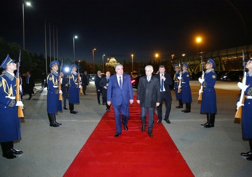 Tacikistan Prezidenti Emoməli Rəhmonun Azərbaycana səfəri başa çatıb