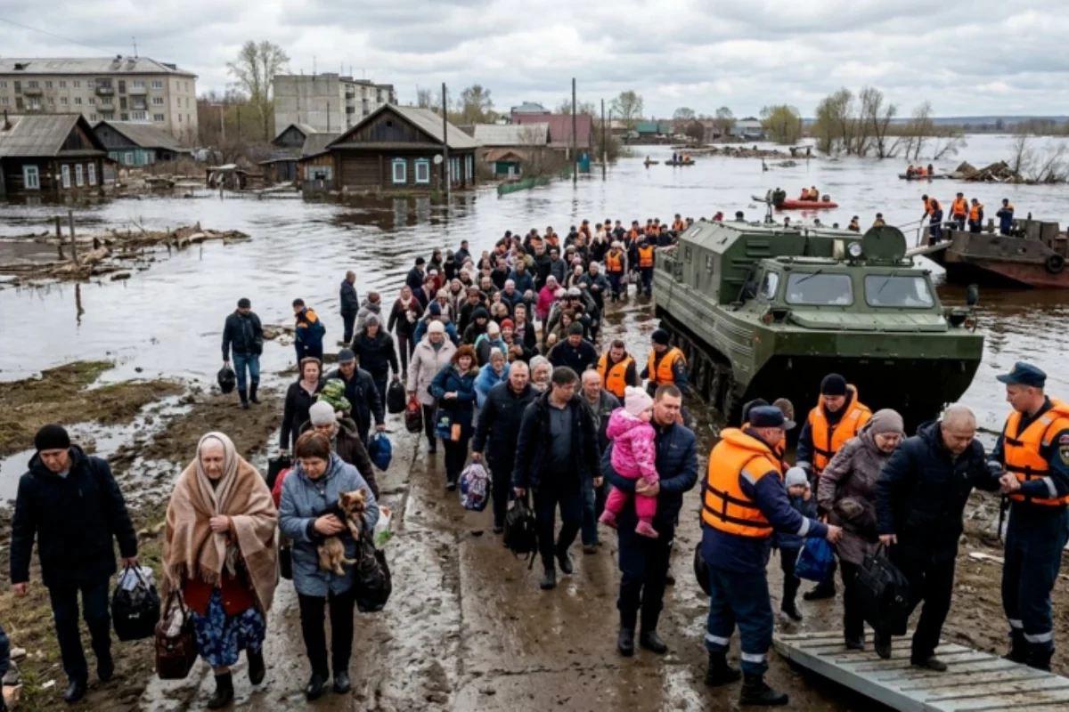 Tomskda FÖVQƏLADƏ VƏZİYYƏT: yüzlərlə həyətyanı sahə su altında qaldı