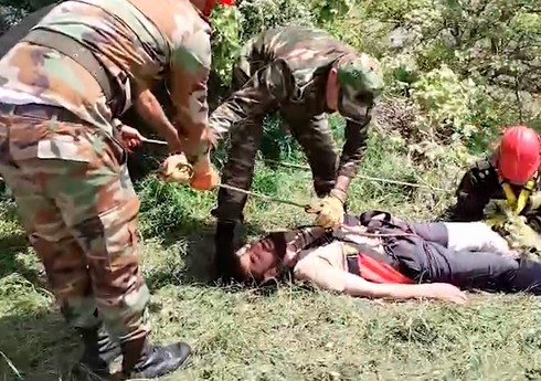 Tovuzda dərədə köməksiz vəziyyətdə qalan vətəndaş xilas edilib