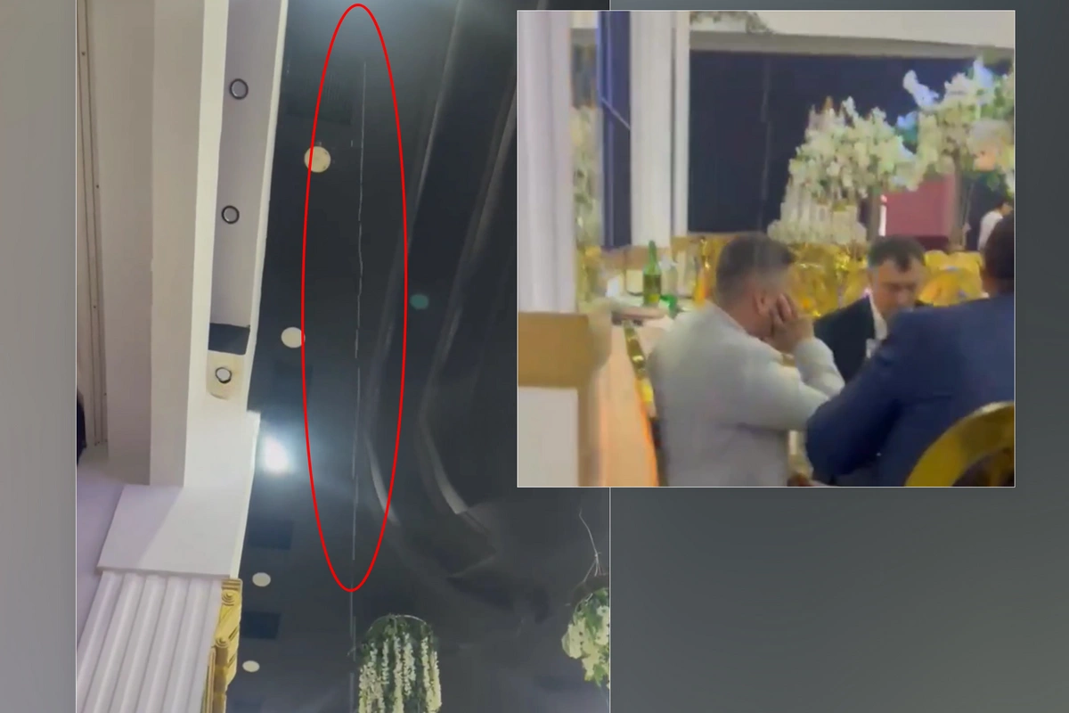 Toyda şadlıq evinin tavanı deşildi, zalı su basdı