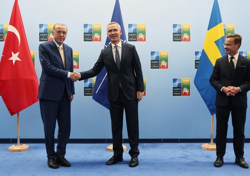 Türkiyə Prezidenti, İsveçin baş naziri və NATO-nun baş katibi Vilnüsdə görüşüblər